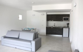 Comfortable apartment by the sea CALVADAP Kitchen and Living room - LeibTour: TOP aparthotels in Ibiza